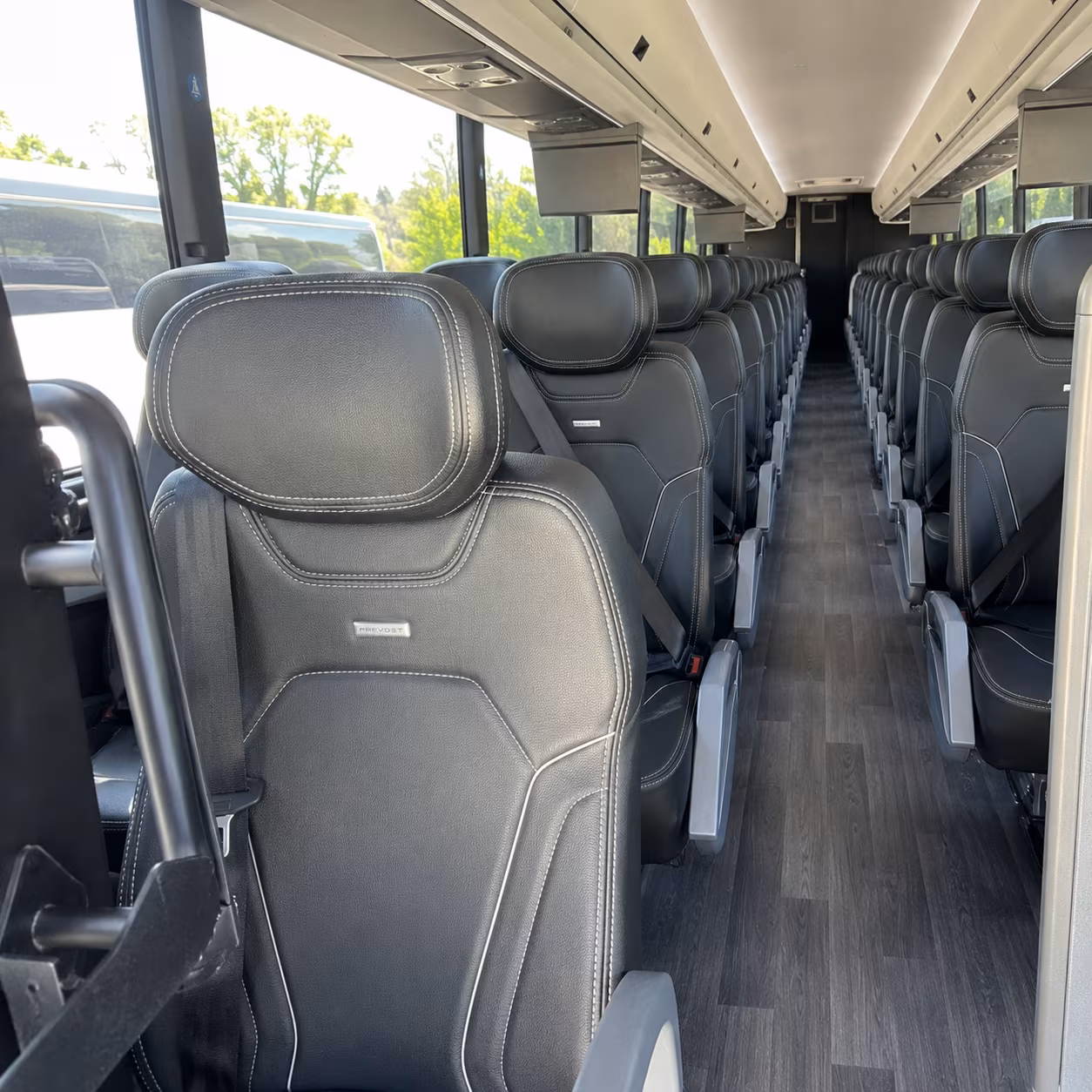 franklin charter bus rental interior